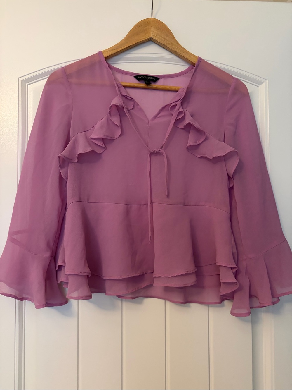 Banana Republic light purple Ruffle Blouse